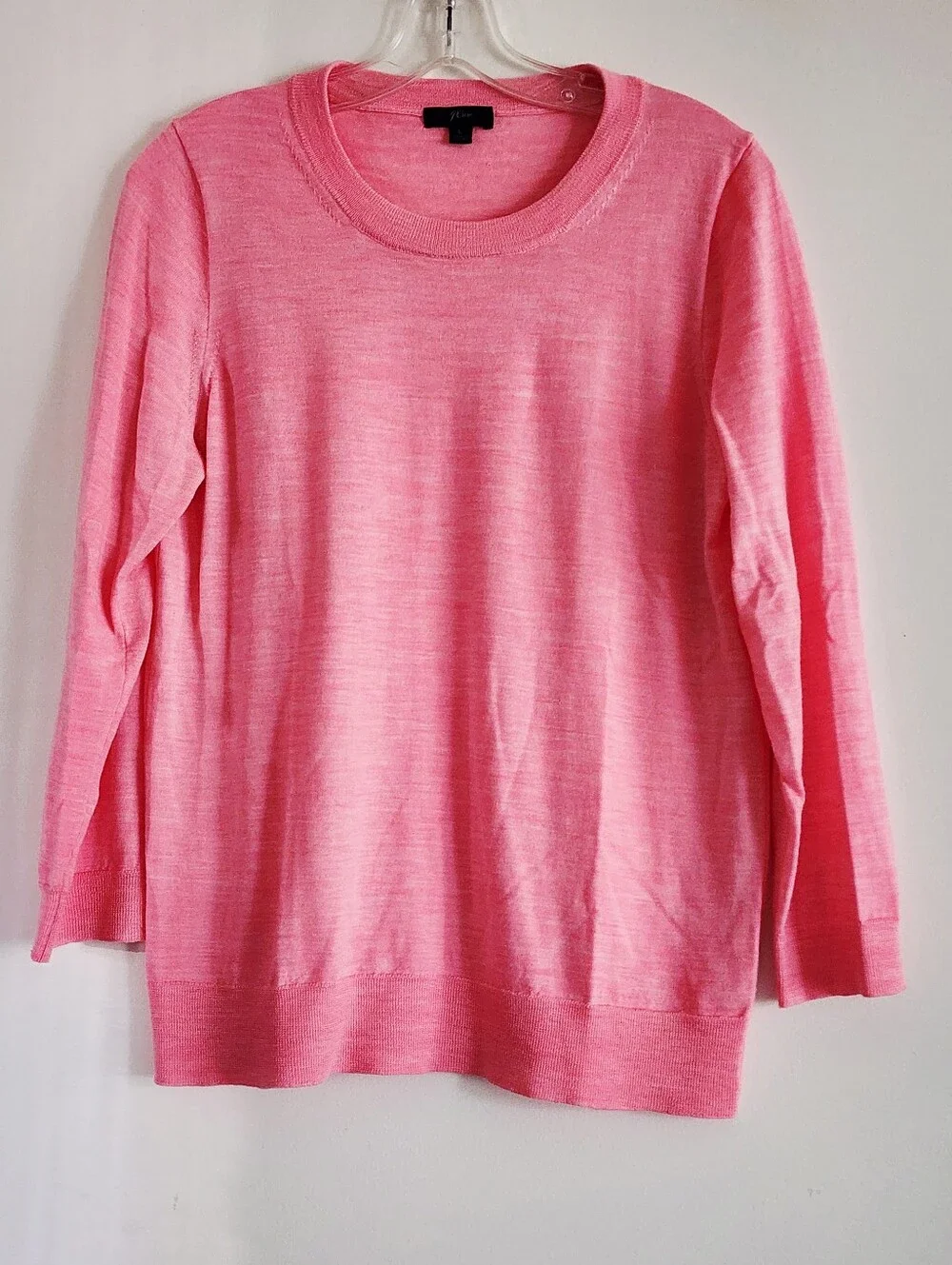 J. Crew | Tippi 100% Merino Wool Lightweight Crewneck Sweater | Coral | Large